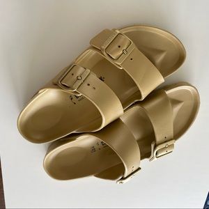 Gold Birkenstock Arizona EVA